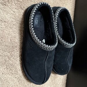 UGG Black Suede Slippers